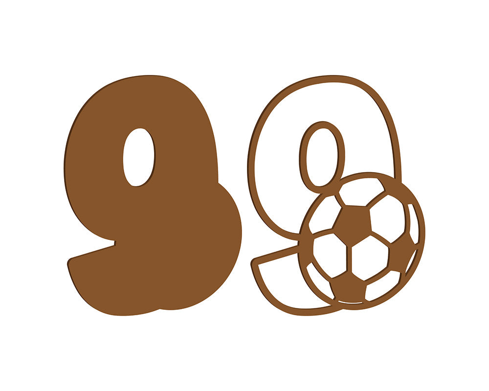 MDF Football Themed Numbers