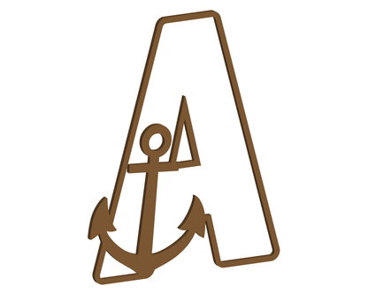 MDF Nautical Themed Letters (A-M)