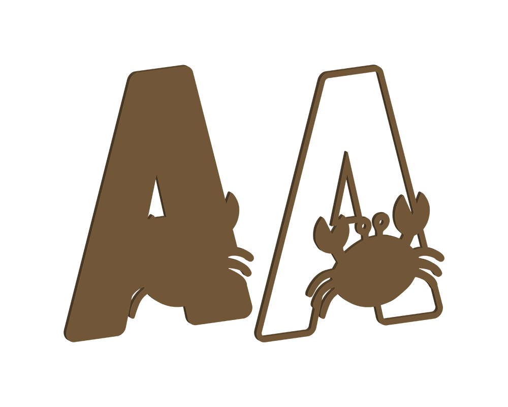 MDF Nautical Themed Letters (A-M)