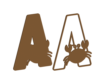 MDF Nautical Themed Letters (A-M)