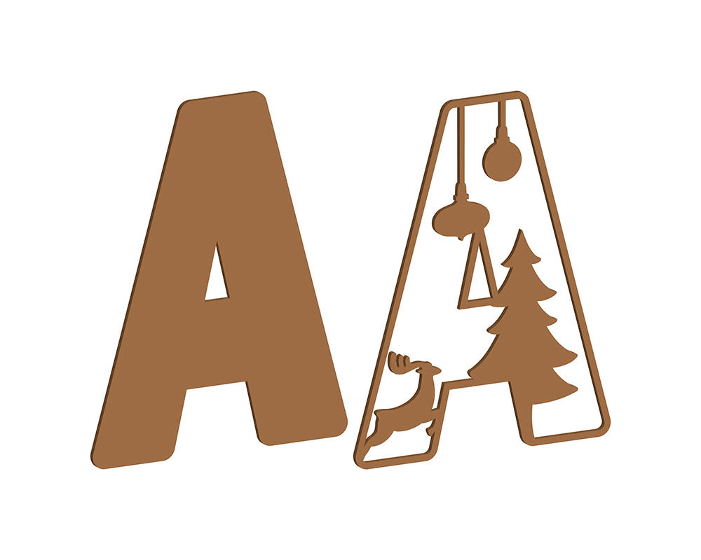 MDF Christmas Themed Letters