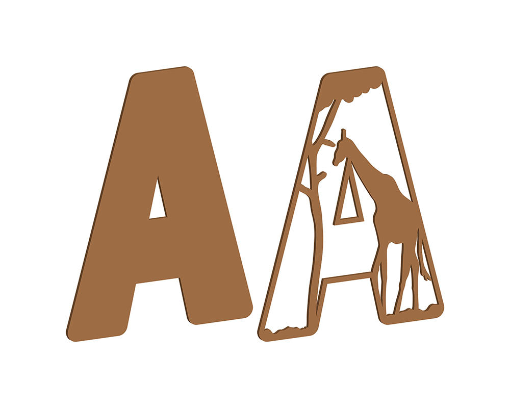 MDF Safari Themed Letters