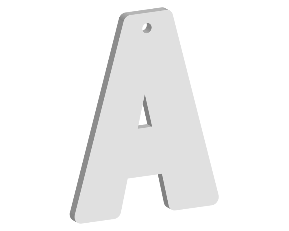 Initial Letter Keyring 60mm