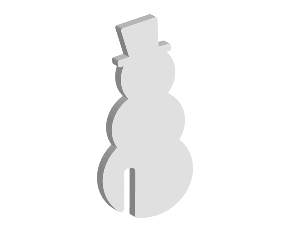 Top Hat Snowman Glass Topper (10pcs)