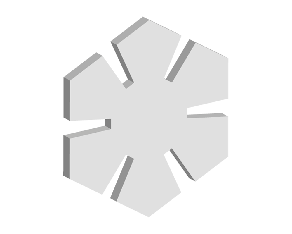 Snow Flake Glass Topper (10pcs)