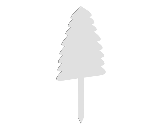 Tree Shaped Santa Stop Here Sign