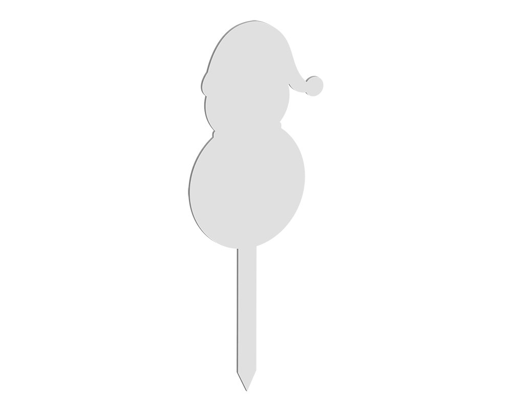 Snowman Shaped Santa Stop Here Sign