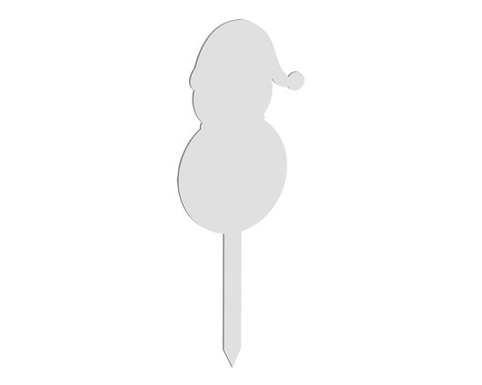 Snowman Shaped Santa Stop Here Sign