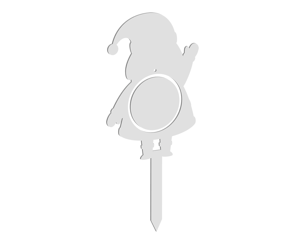 Santa Shaped Bauble Holder Stake