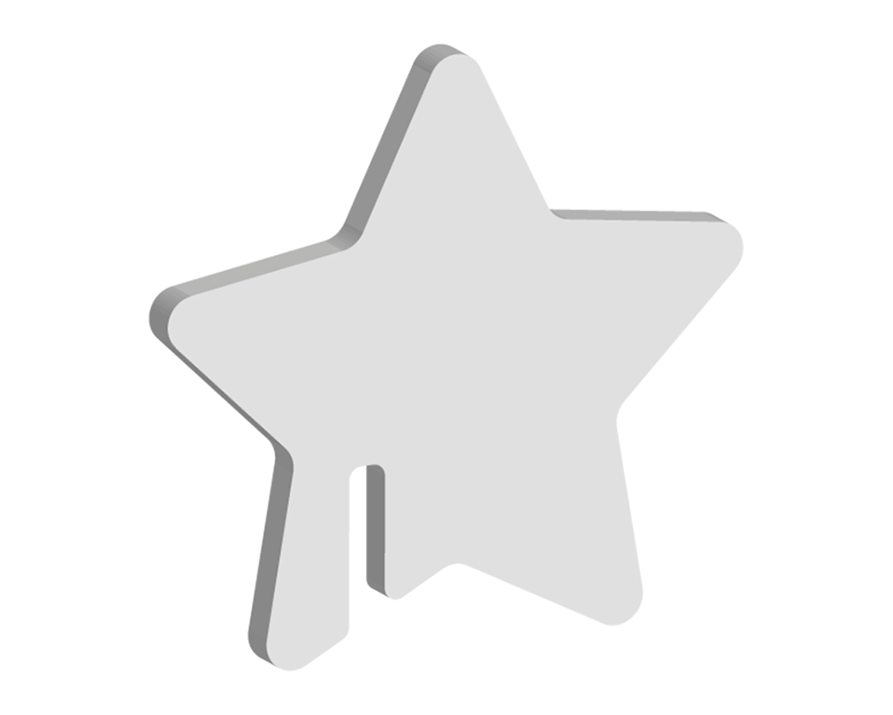 Star Shaped Glass Topper (10pcs)