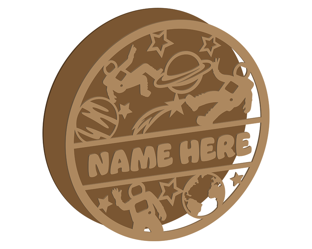 Astronaut Themed Name Plaque