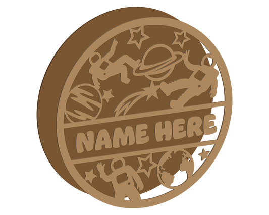 Astronaut Themed Name Plaque