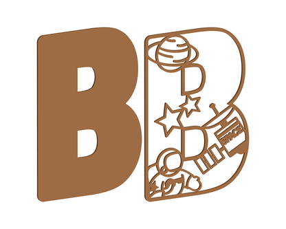 MDF Space Themed Letters