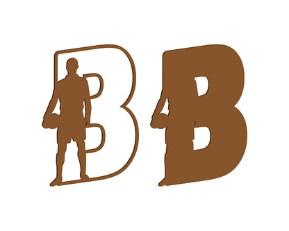 MDF Footballer Themed Letters