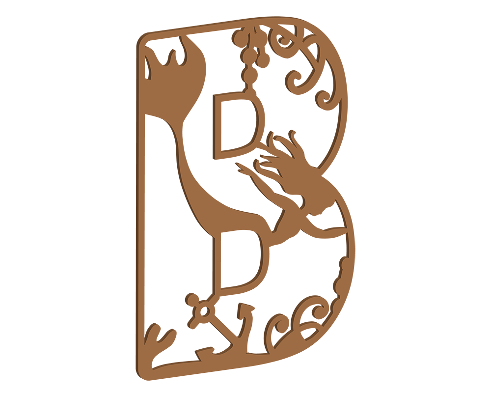 MDF Mermaid Themed Letters