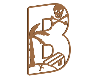 MDF Pirate Themed Letters