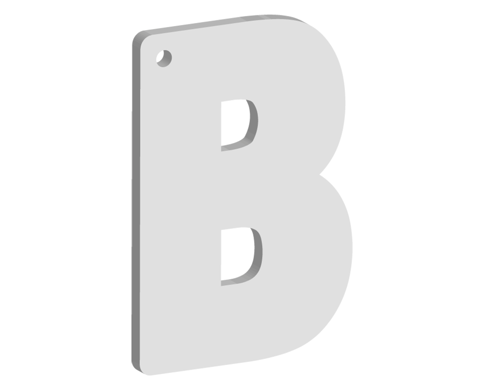 Initial Letter Keyring 60mm