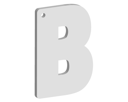 Initial Letter Keyring 60mm