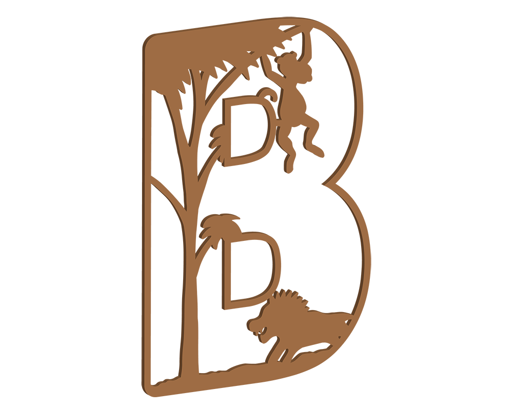 MDF Safari Themed Letters