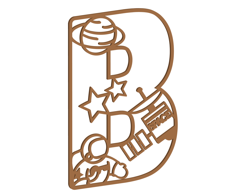 MDF Space Themed Letters