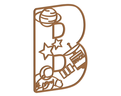 MDF Space Themed Letters