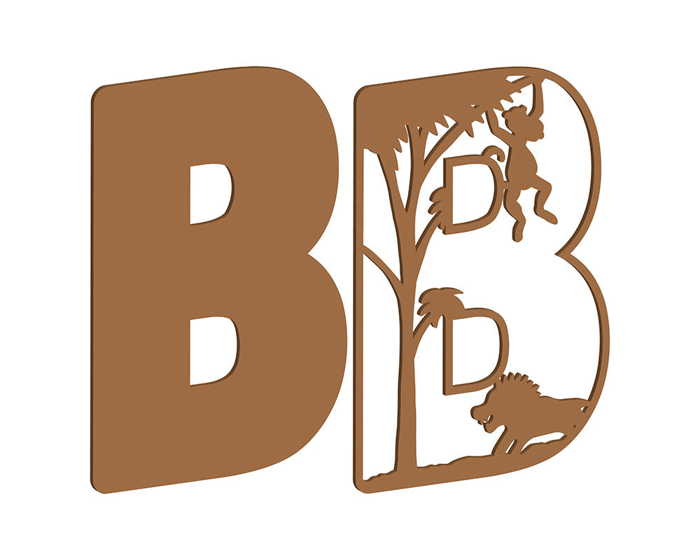 MDF Safari Themed Letters