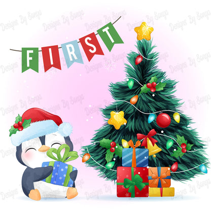 Baby's First Christmas Design 2 - Pink