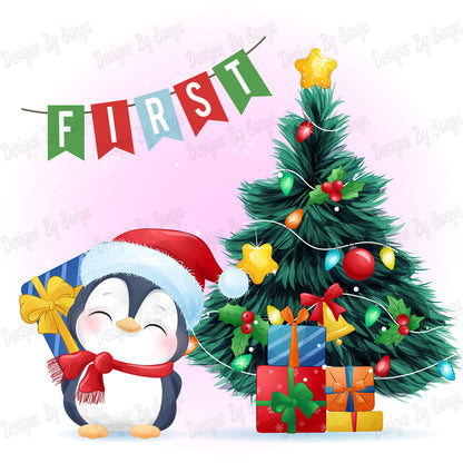 Baby's First Christmas Design 3 - Pink