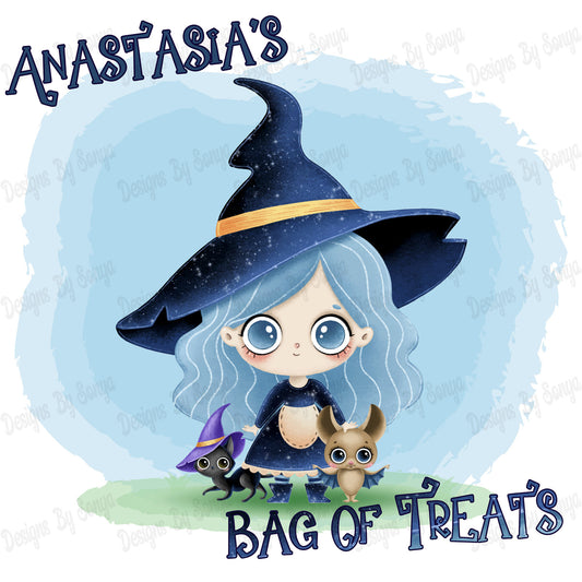 Blue Witch Halloween Design