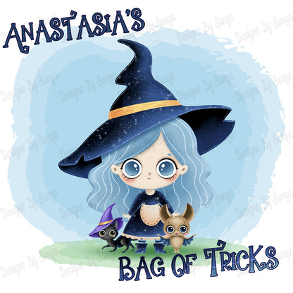 Blue Witch Halloween Design