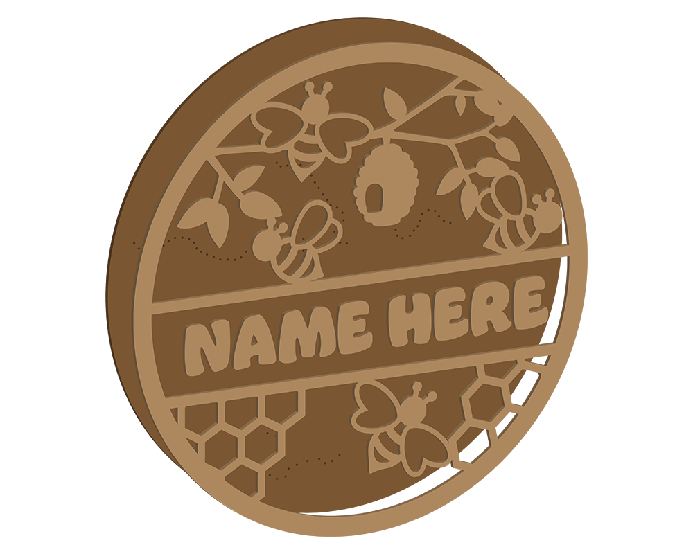 Bee Themed Name Plaque