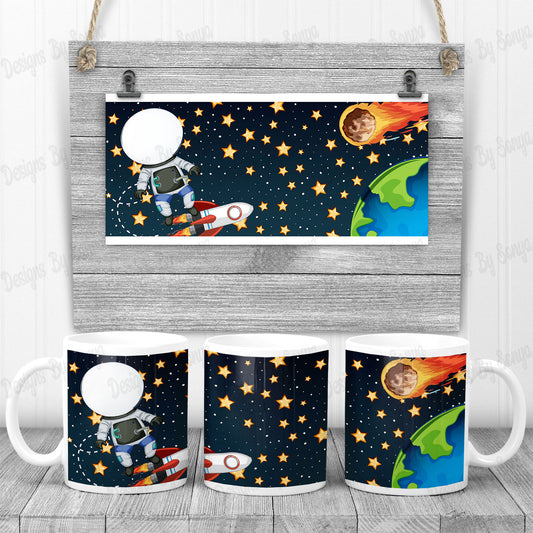 Space Photo Frame Mug Design