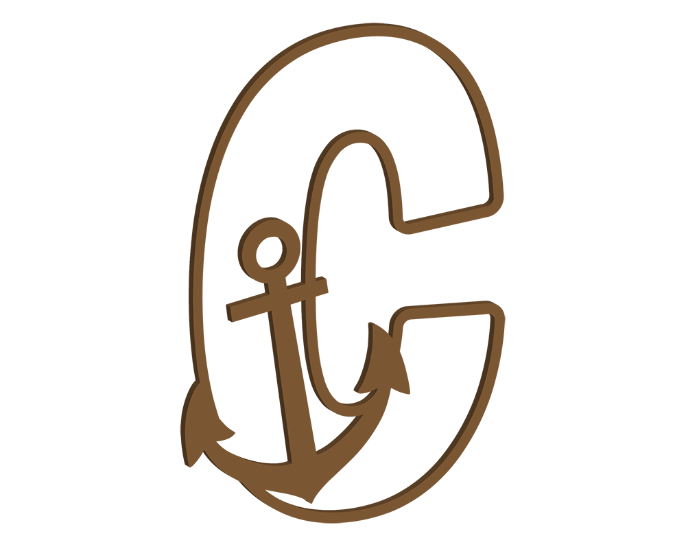 MDF Nautical Themed Letters (A-M)