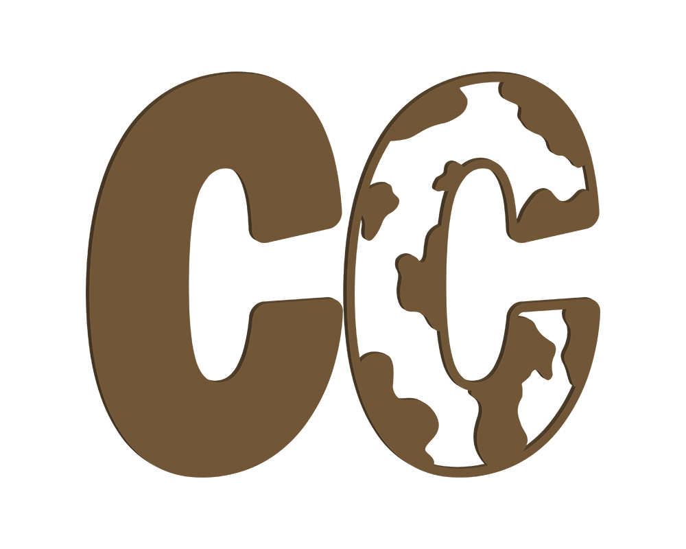 MDF Cow Themed Letters