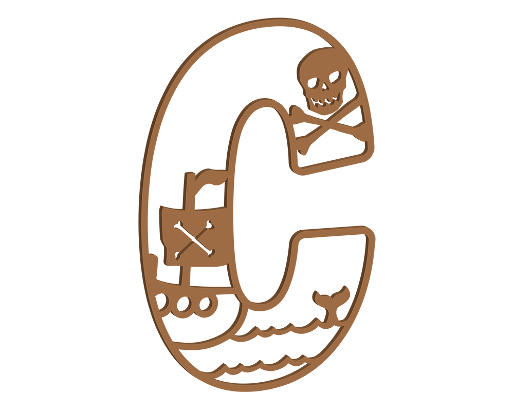 MDF Pirate Themed Letters