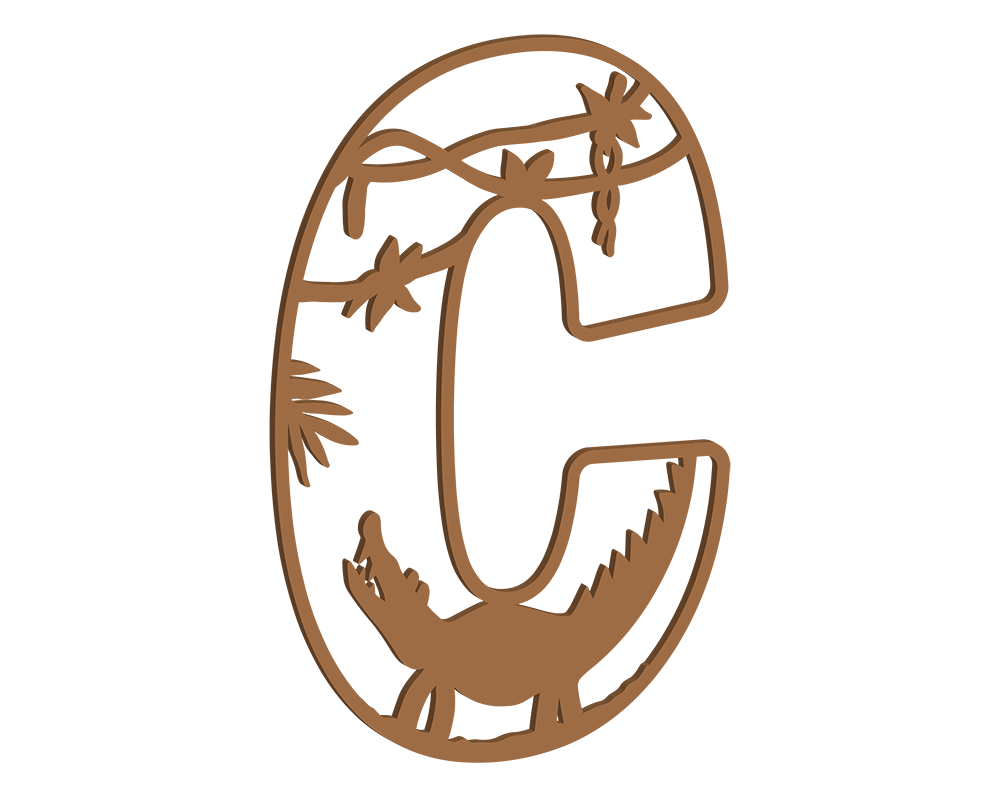 MDF Safari Themed Letters