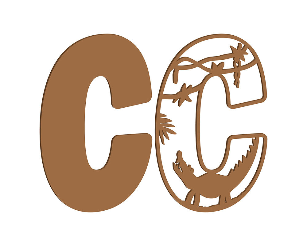 MDF Safari Themed Letters