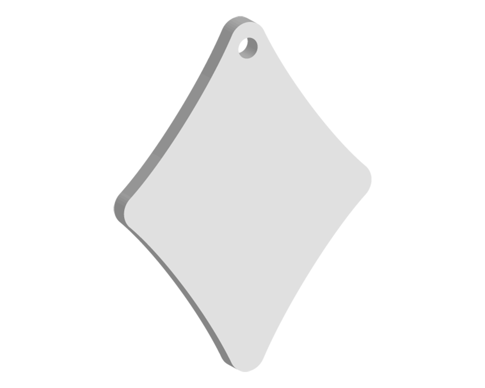 50mm Playing Card Diamond Keyring (10pcs)