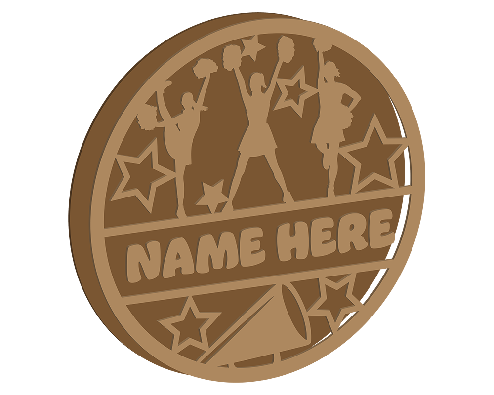 Cheerleading Themed Name Plaque