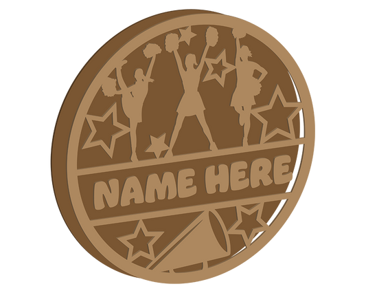 Cheerleading Themed Name Plaque