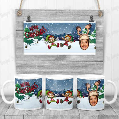 Christmas Character Photo Mug Design Set 2
