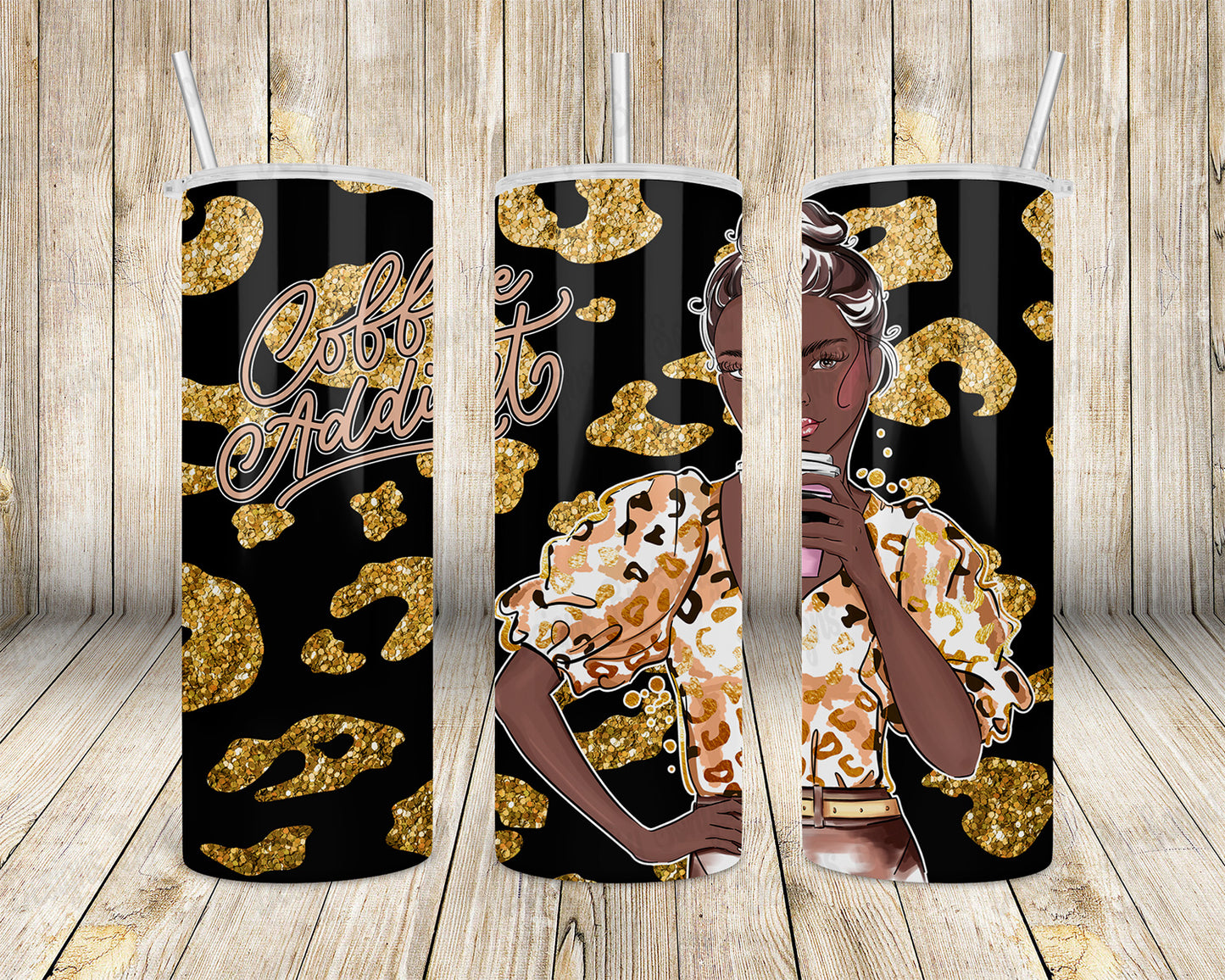 Coffee Addict Tumbler Design (3pcs)