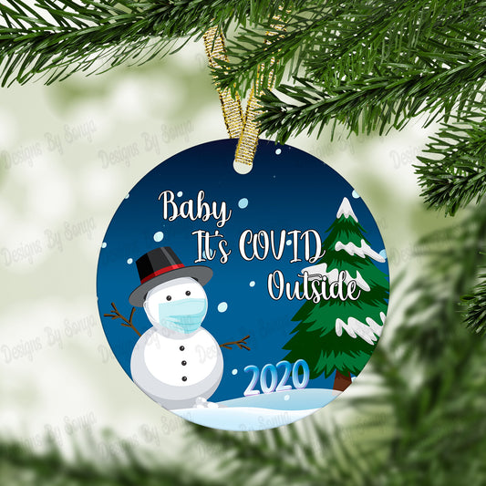 Circular Christmas Ornament Set 4