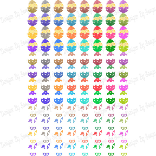 Glitter Easter Design Elements Bundle