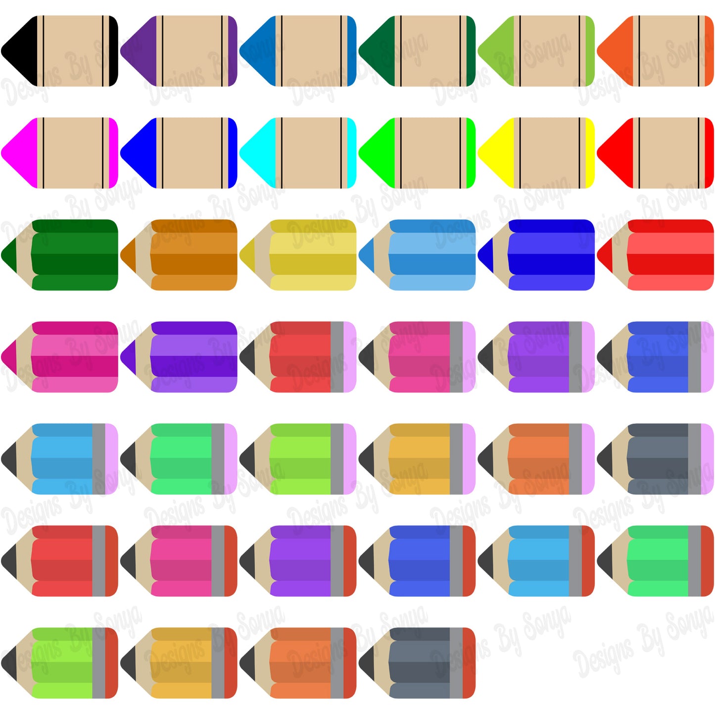 Pencil Keyring Designs
