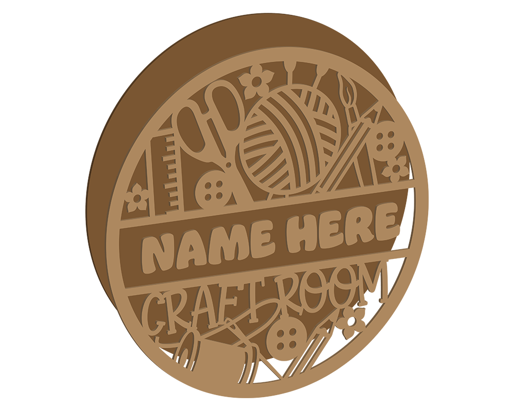 Crafting Themed Name Plaque