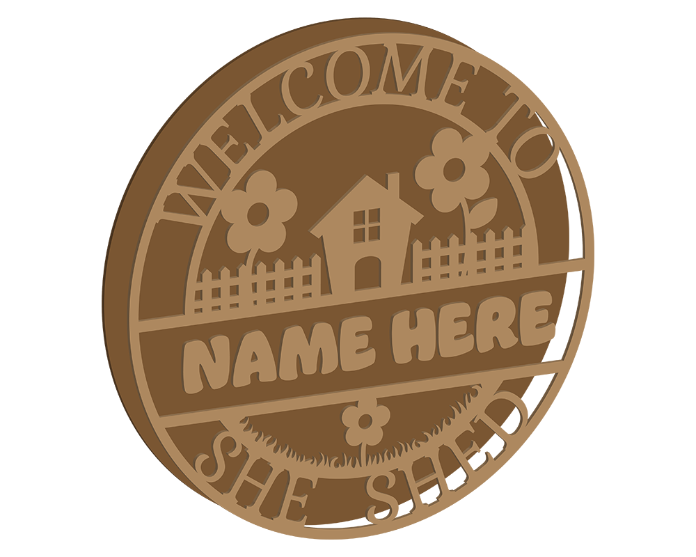 She Shed Themed Name Plaque