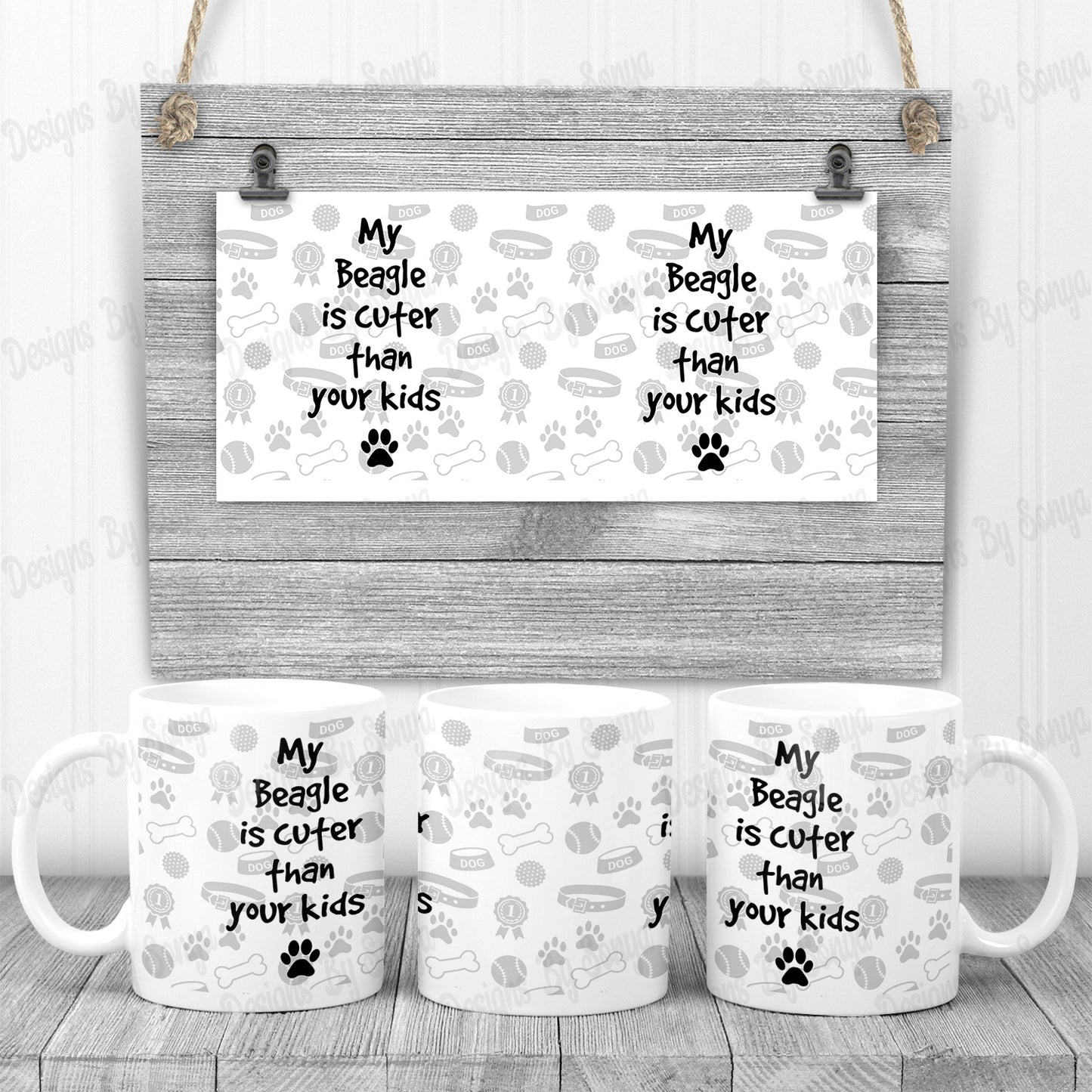 My DOG is cuter than Mug Design