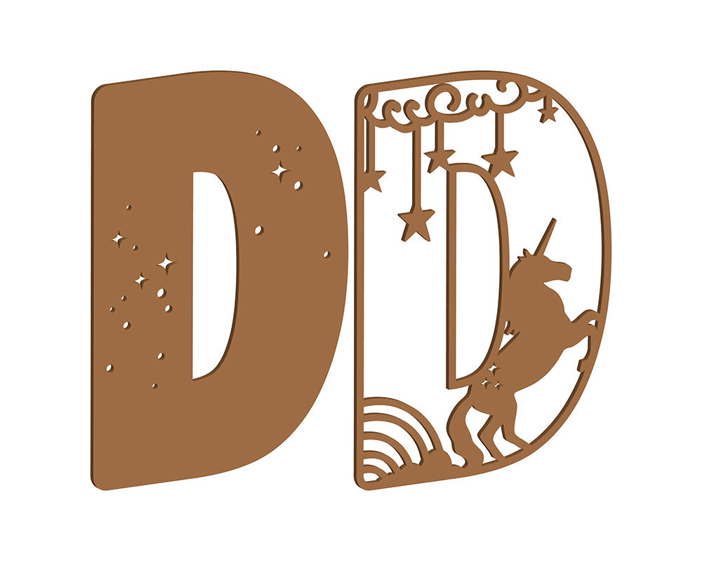 MDF Unicorn Themed Letters