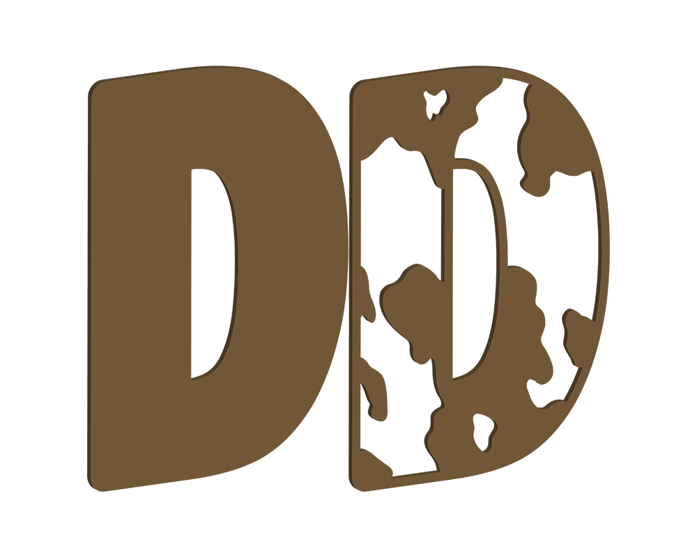 MDF Cow Themed Letters
